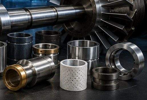 FlowMach precision-machined bushings, shaft sleeves and turbine rotor — bearing protection product range